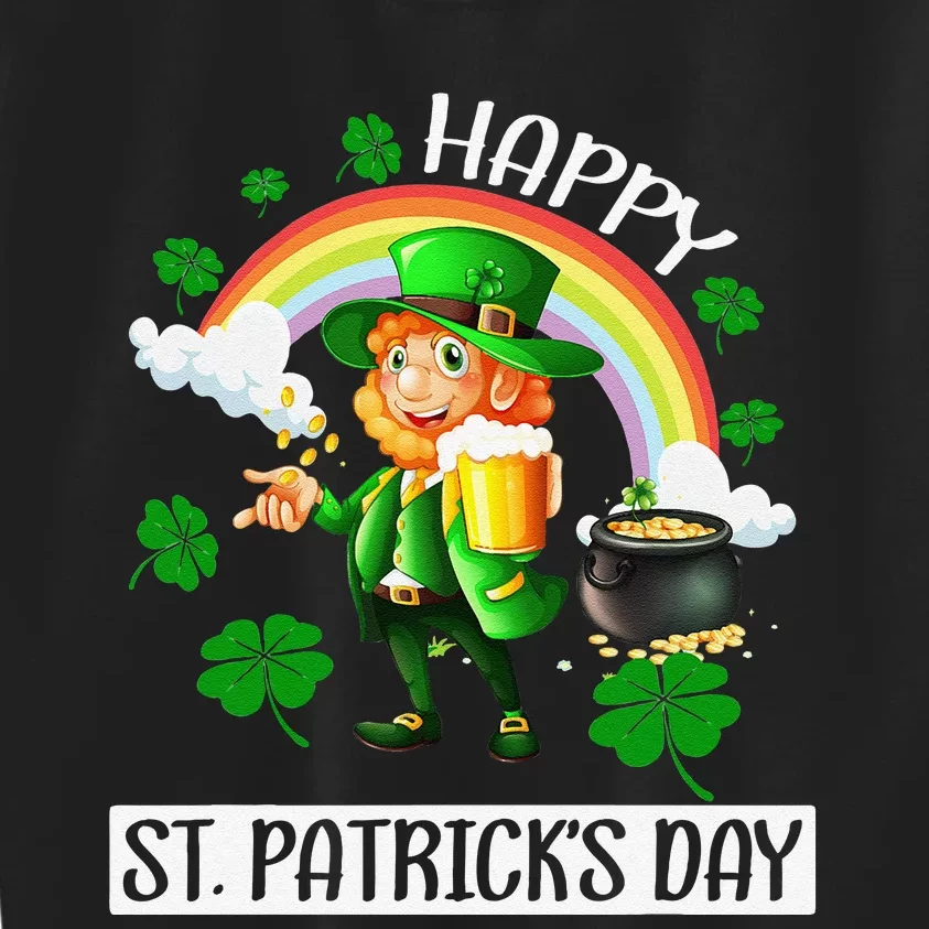 Happy St. Patrick's Day Saint Shenanigan Clover Irishman Kids Sweatshirt