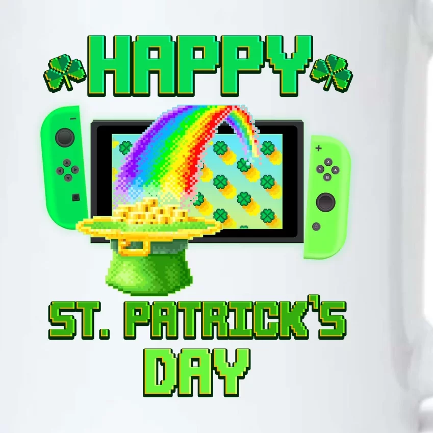 Happy St Patricks Day Retro Pixel Video Game Black Color Changing Mug