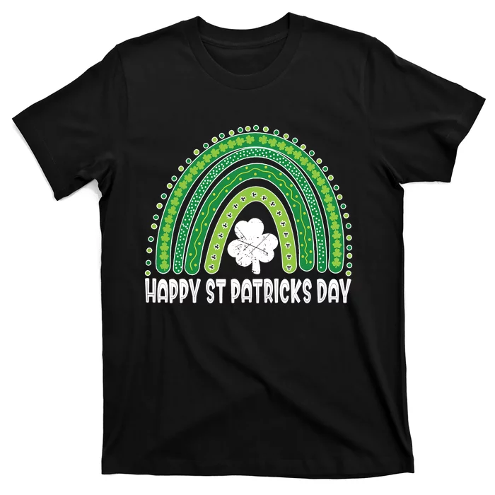 Happy St Patrick's Day Rainbow Irish Shamrock Leprechaun T-Shirt