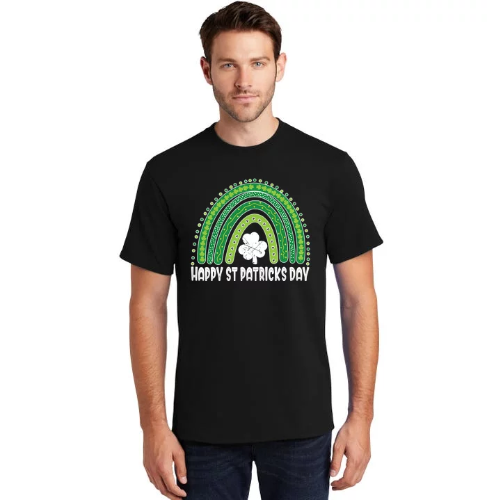 Happy St Patrick's Day Rainbow Irish Shamrock Leprechaun Tall T-Shirt