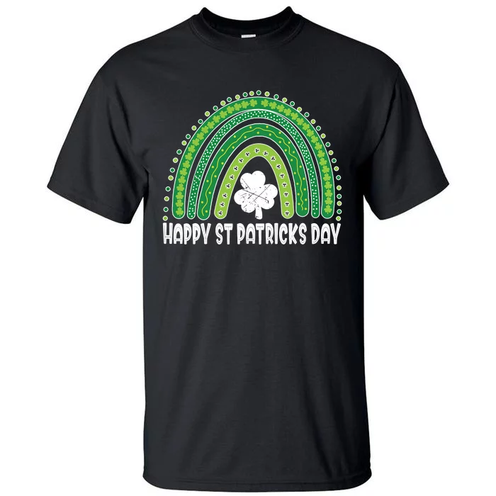 Happy St Patrick's Day Rainbow Irish Shamrock Leprechaun Tall T-Shirt