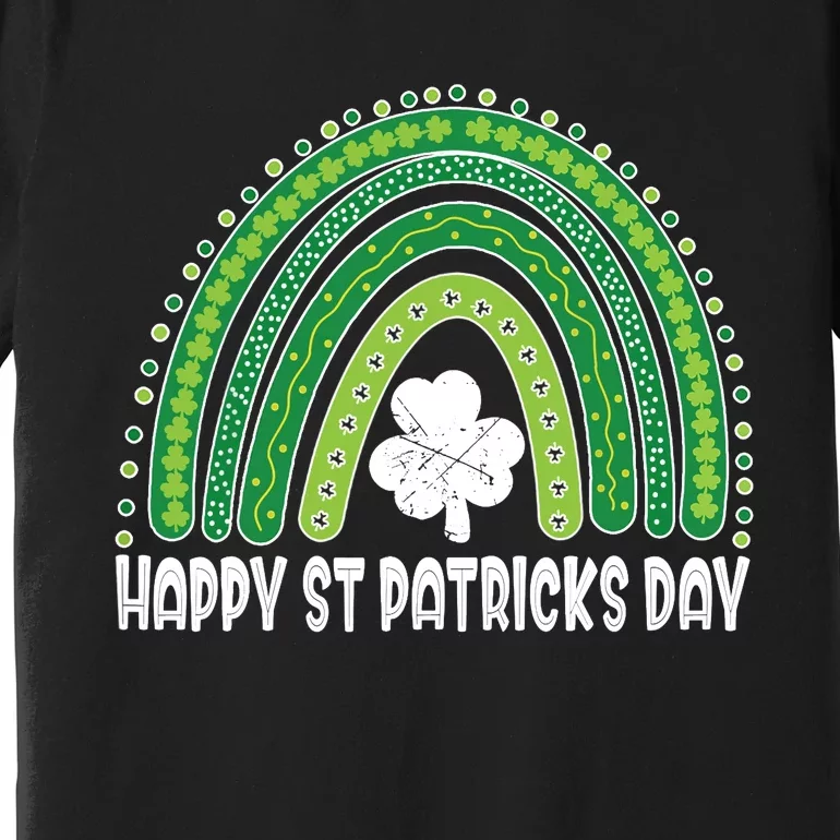 Happy St Patrick's Day Rainbow Irish Shamrock Leprechaun Premium T-Shirt