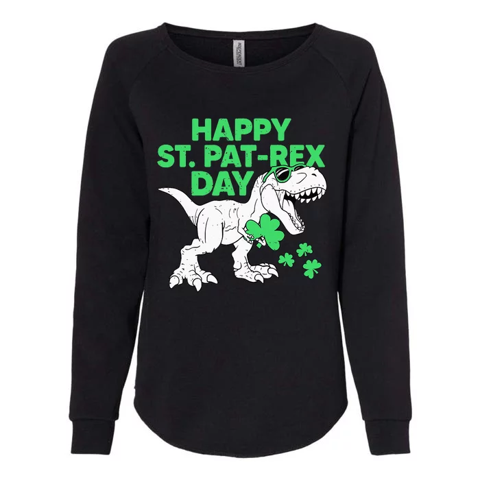 Happy St Pat Rex Day St Patricks Dinosaur Womens California Wash Sweatshirt