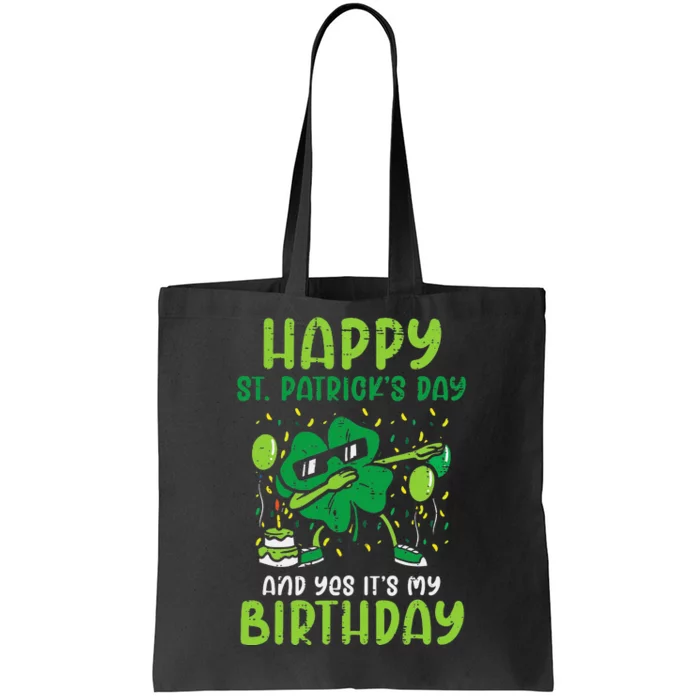 Happy St Patricks Day Birthday Shamrock Dab Party Tote Bag