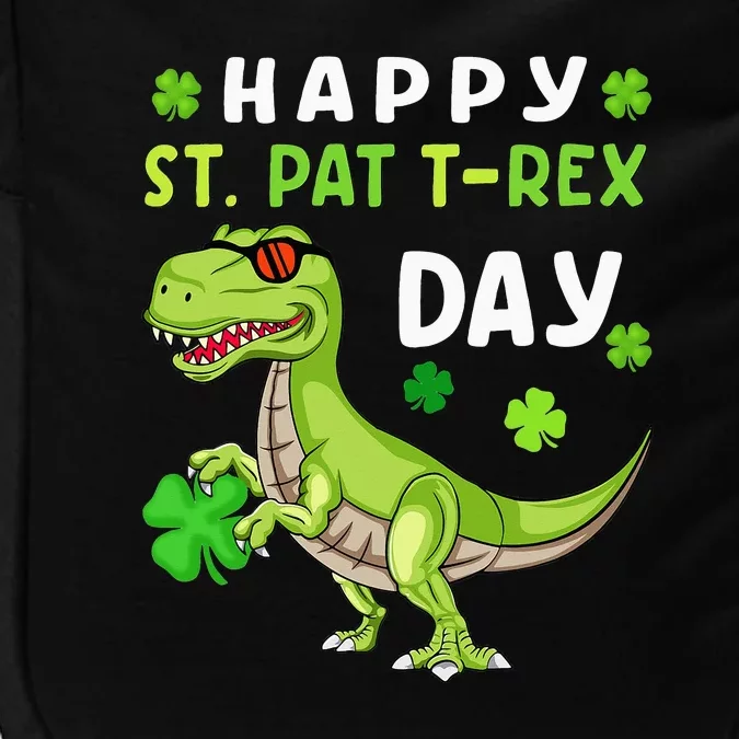 Happy St Patricks Day Dinosaur Trex Lucky Impact Tech Backpack