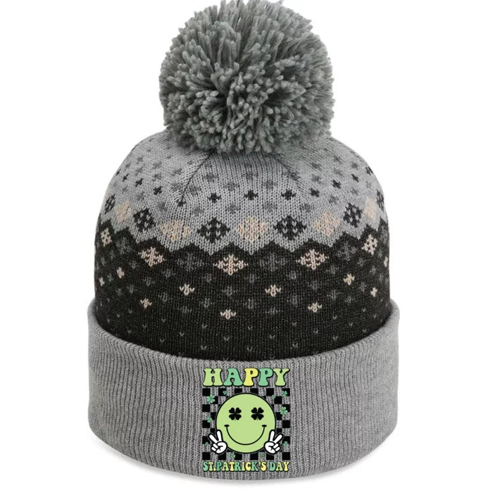 Happy St Patricks Day St Paddys Day Retro The Baniff Cuffed Pom Beanie