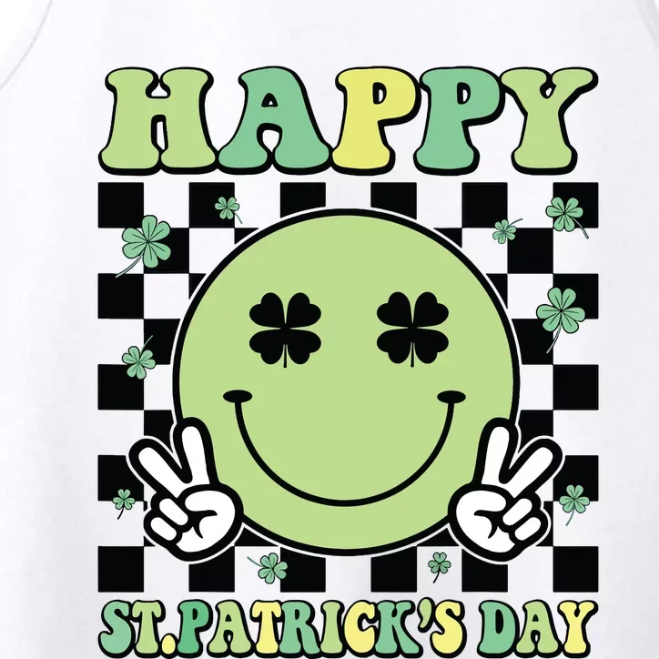 Happy St Patricks Day St Paddys Day Retro Performance Tank