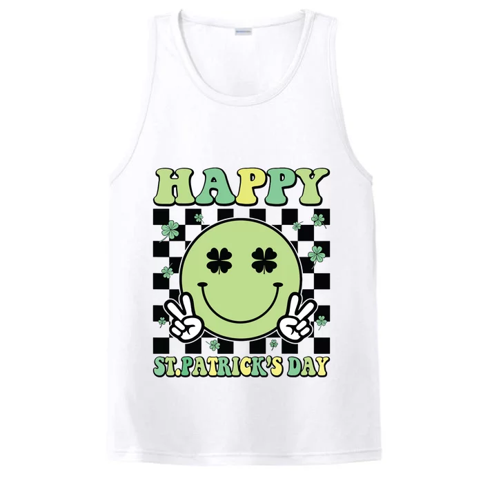 Happy St Patricks Day St Paddys Day Retro Performance Tank