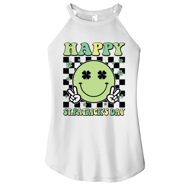 Happy St Patricks Day St Paddys Day Retro Women’s Perfect Tri Rocker Tank