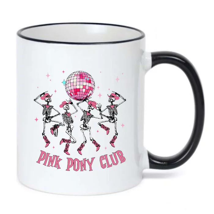 Halloween Skeleton P.Ink Pony Club Cowgirl Western Birthday Gift Black Color Changing Mug