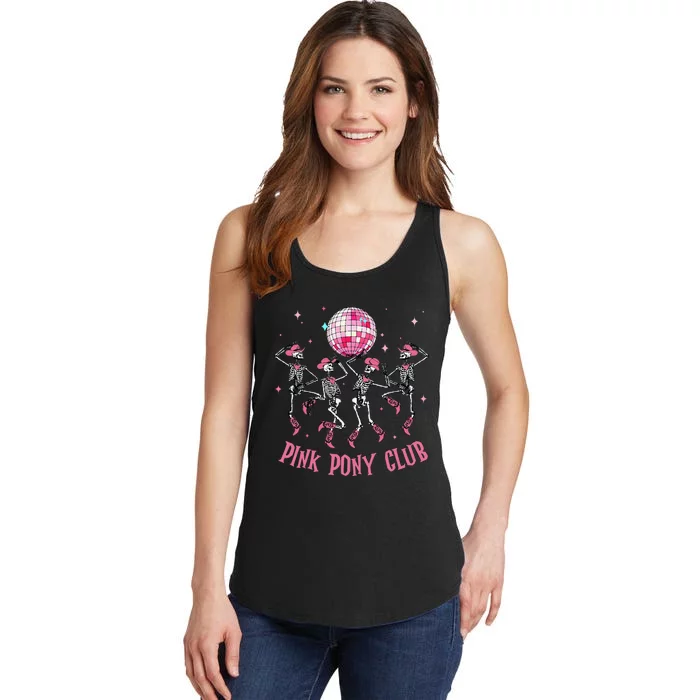 Halloween Skeleton P.Ink Pony Club Cowgirl Western Birthday Gift Ladies Essential Tank