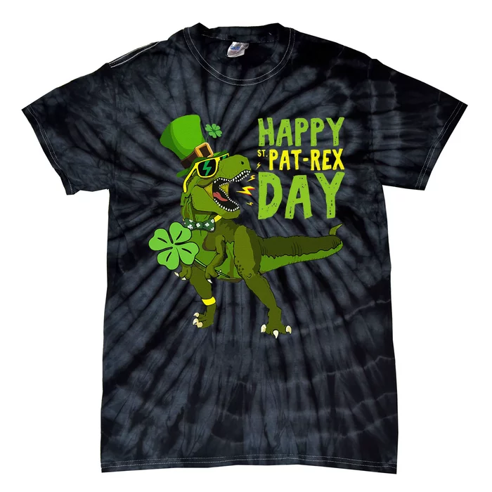 Happy St Pat Rex Day Saint Patrick's Day Dino Tyrannosaurus Tie-Dye T-Shirt