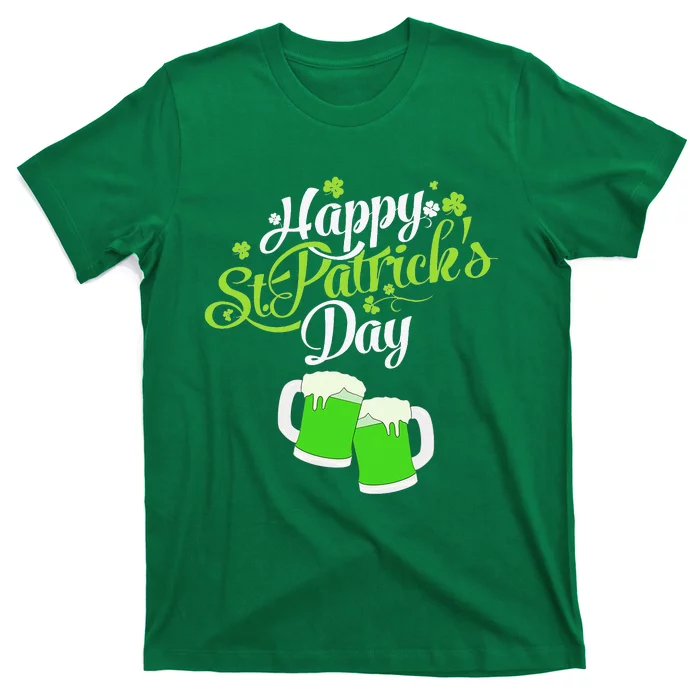 Happy St Patricks Day Green Beer Lucky Shamrock T-Shirt