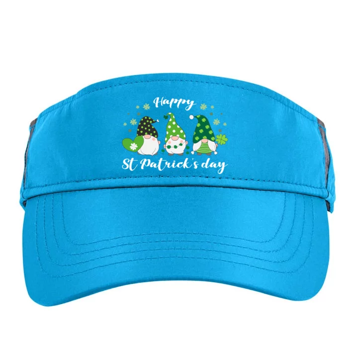 Happy St Patricks Day Green Gnome Irish Gift Adult Drive Performance Visor