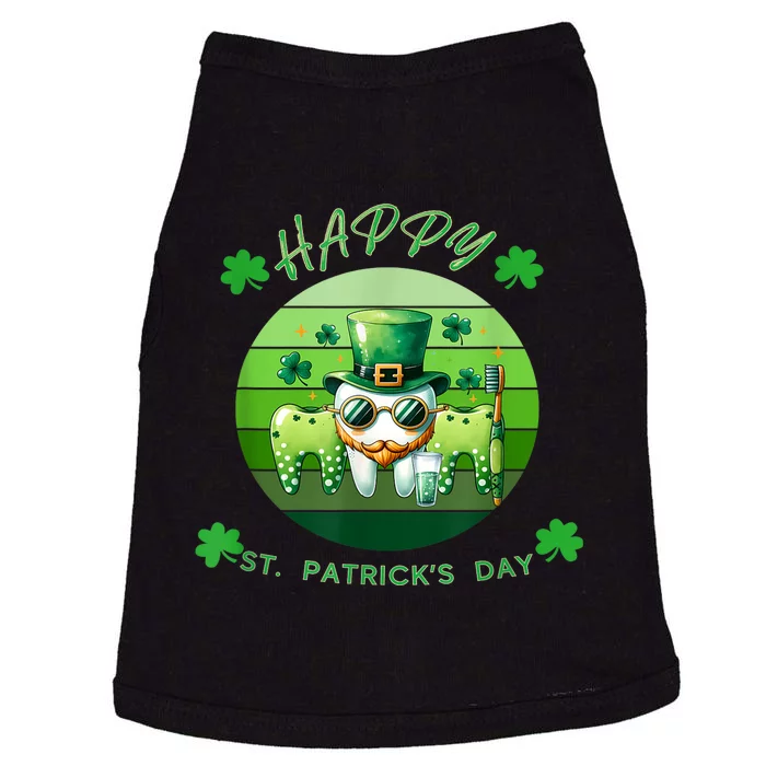 Happy St Patricks Day Dentist Dental Hygienist Design Doggie Tank