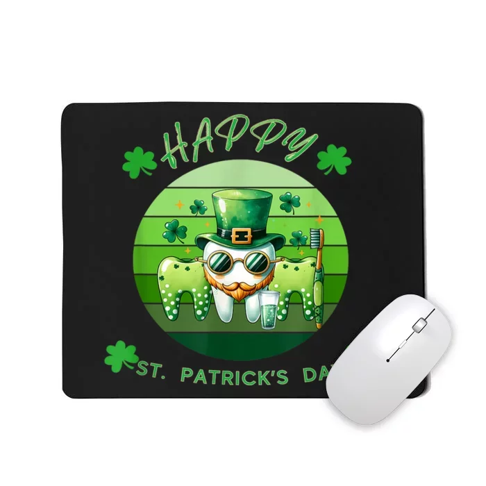 Happy St Patricks Day Dentist Dental Hygienist Design Mousepad