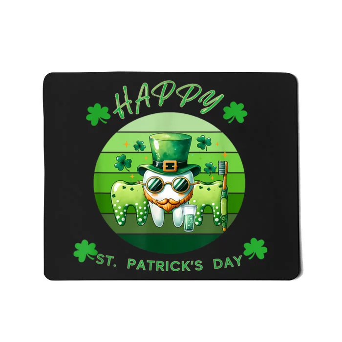 Happy St Patricks Day Dentist Dental Hygienist Design Mousepad