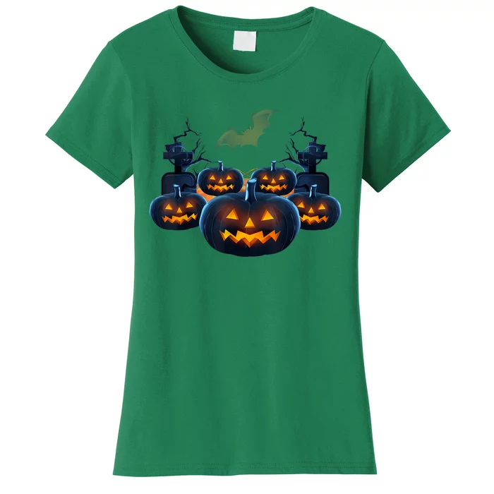 Halloween Scary Pumpkin Face Costume Women's T-Shirt