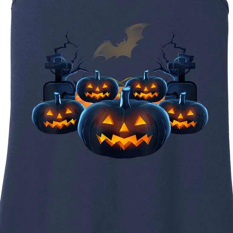 Halloween Scary Pumpkin Face Costume Ladies Essential Tank