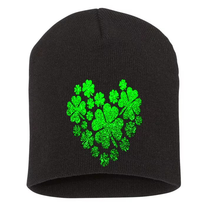 Happy St. Patrick Days Shamrock Short Acrylic Beanie