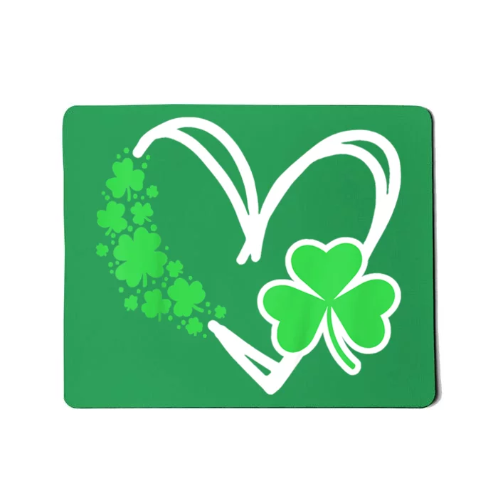 Heart St Patricks Day Shamrock Irish Baby Mousepad