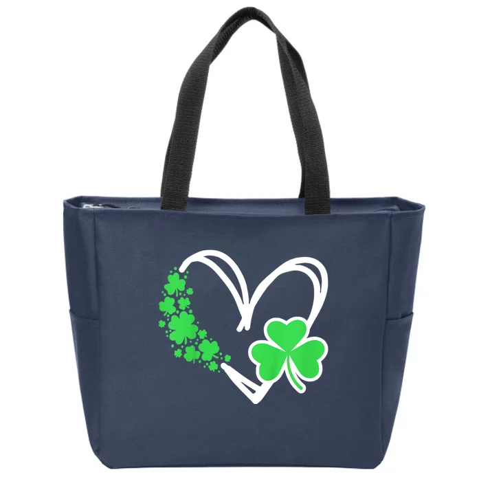 Heart St Patricks Day Shamrock Irish Baby Zip Tote Bag