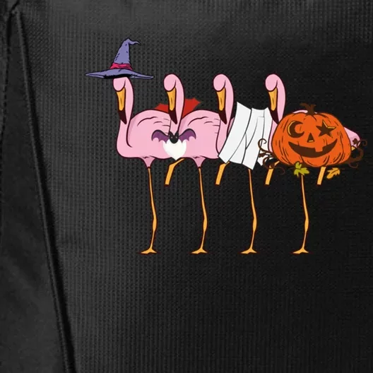 Halloween Scary Pink Flamingo Squad Witch Mummy Vampire Gift City Backpack