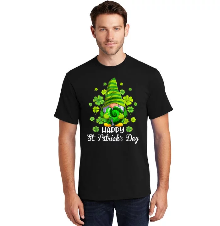 Happy St. PatrickS Day Gnome Tie Dye Shamrock Tall T-Shirt