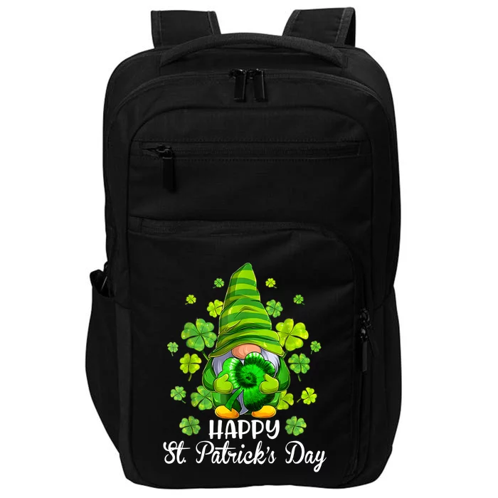 Happy St. PatrickS Day Gnome Tie Dye Shamrock Impact Tech Backpack