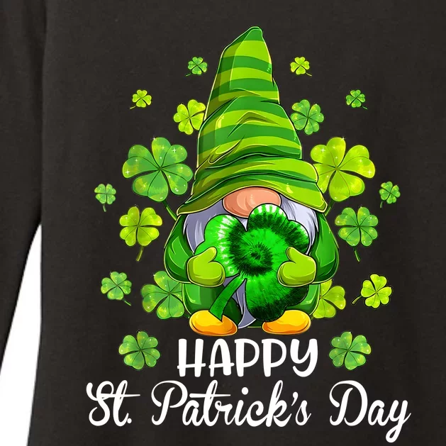 Happy St. PatrickS Day Gnome Tie Dye Shamrock Womens CVC Long Sleeve Shirt