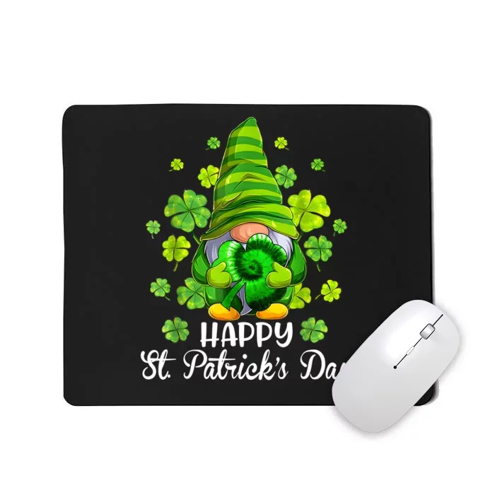 Happy St. PatrickS Day Gnome Tie Dye Shamrock Mousepad