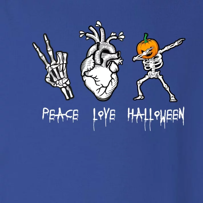 Halloween Skeleton Peace Love Halloween With Scary Pumpkin Gift Toddler Long Sleeve Shirt