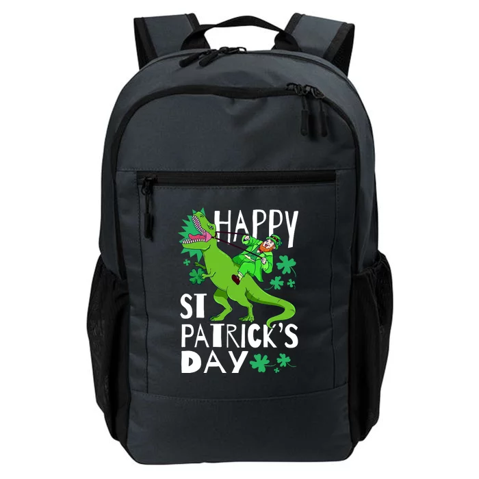 Happy St. Patrick's Day TRex Leprechaun Irish Clover Daily Commute Backpack