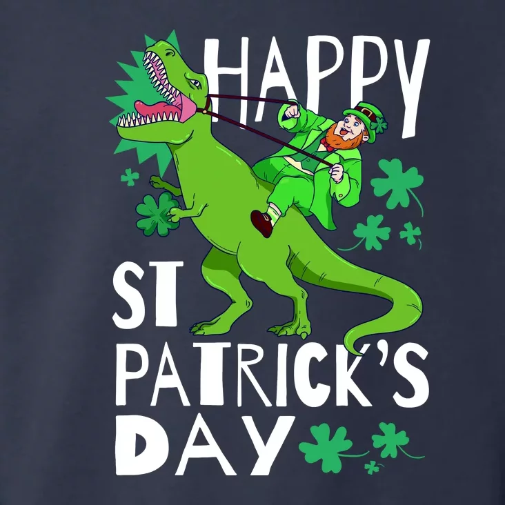 Happy St. Patrick's Day TRex Leprechaun Irish Clover Toddler Hoodie