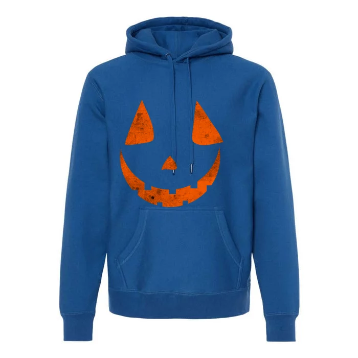 Halloween Spooky Pumpkin Face Scary Jack O Lantern Gift Premium Hoodie