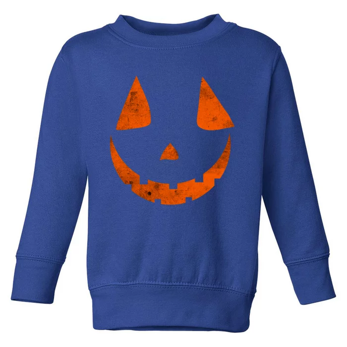 Halloween Spooky Pumpkin Face Scary Jack O Lantern Gift Toddler Sweatshirt