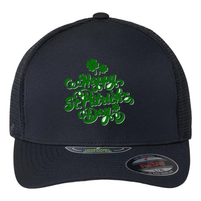 Happy St Patrick's Day Holiday Flexfit Unipanel Trucker Cap