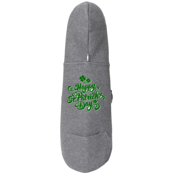 Happy St Patrick's Day Holiday Doggie 3-End Fleece Hoodie