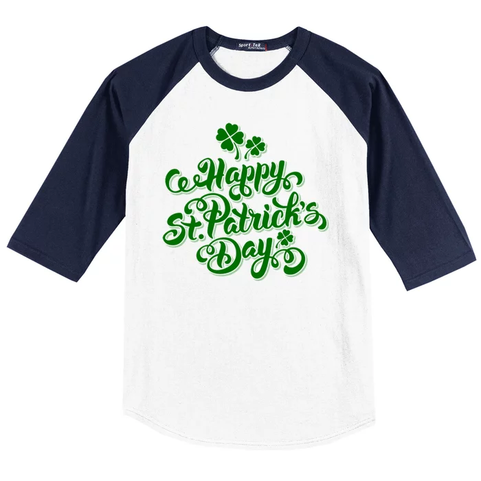 Happy St Patrick's Day Holiday Baseball Sleeve Shirt