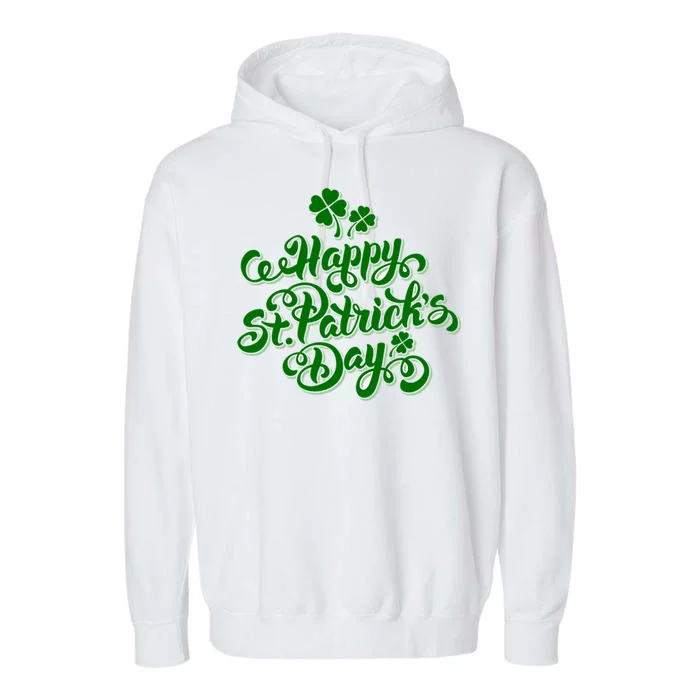 Happy St Patrick's Day Holiday Garment-Dyed Fleece Hoodie