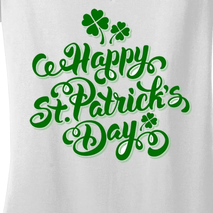 Happy St Patrick's Day Holiday Women's V-Neck T-Shirt