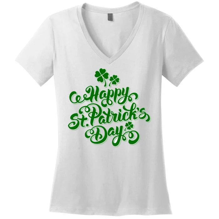 Happy St Patrick's Day Holiday Women's V-Neck T-Shirt