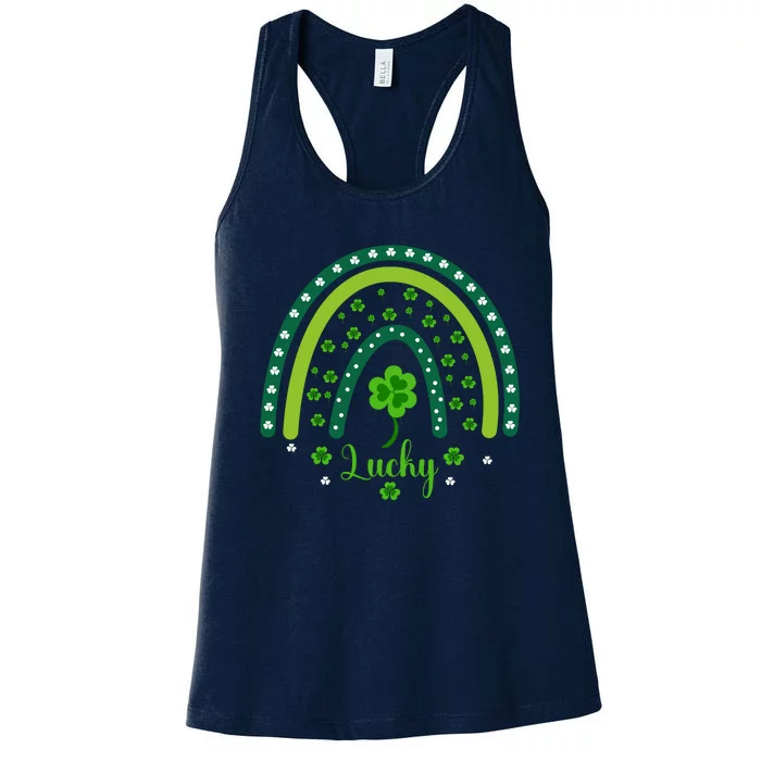 Happy St Patricks Day Gift Women's Racerback Tank