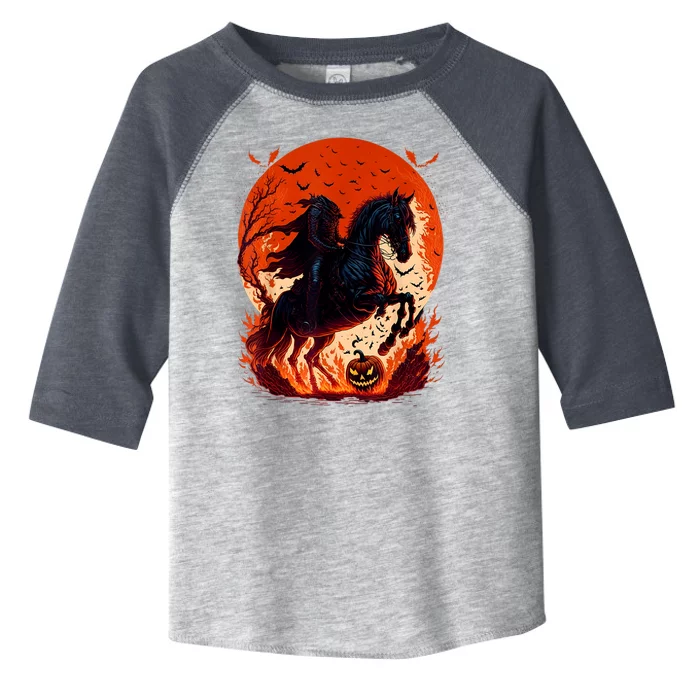 Halloween Scary Pumpkin Headless Horseman AI Toddler Fine Jersey T-Shirt