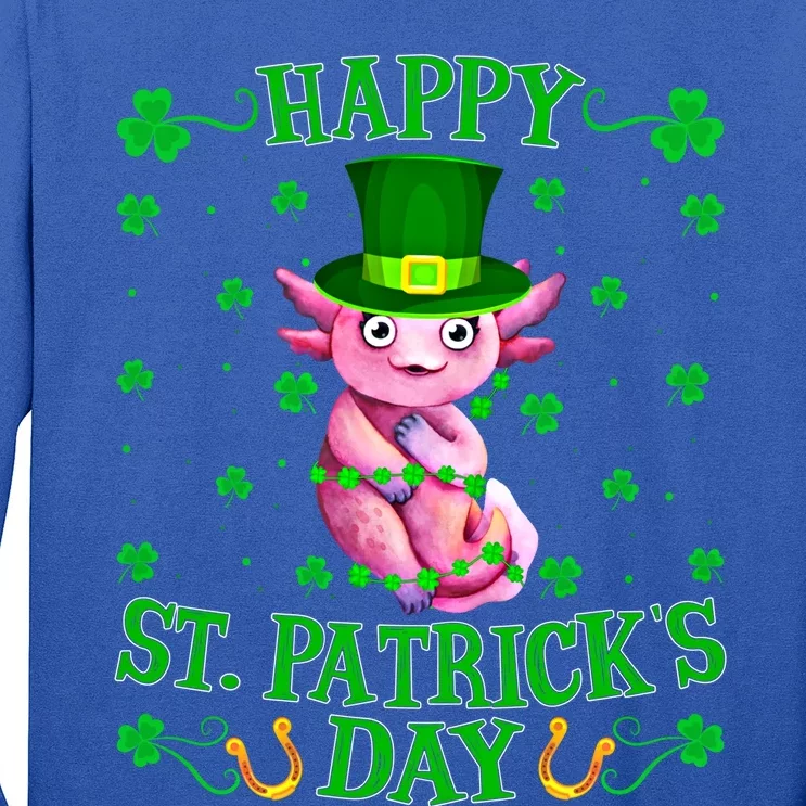 Happy Saint PatrickS Day Axolotl Lucky Shamrocks Sweatshirt Long Sleeve Shirt