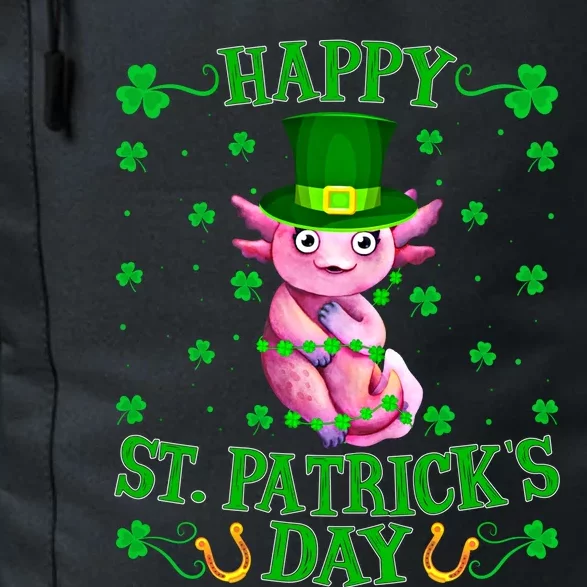 Happy Saint PatrickS Day Axolotl Lucky Shamrocks Sweatshirt Daily Commute Backpack