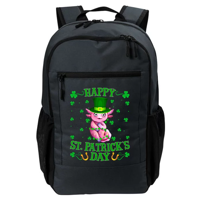 Happy Saint PatrickS Day Axolotl Lucky Shamrocks Sweatshirt Daily Commute Backpack