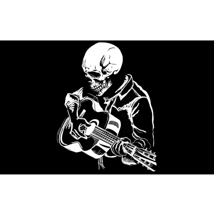 Halloween Skeleton Playing Guitar Rock And Roll Band Bumper Sticker