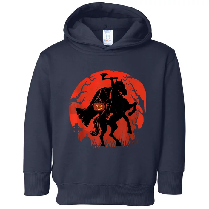 Halloween Scary Pumpkin Headless Horseman Toddler Hoodie