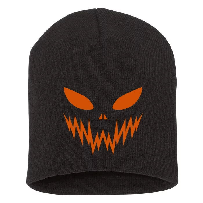 Halloween Spooky Pumpkin Short Acrylic Beanie